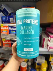 Bột bổ sung Vital Proteins Marine Collagen Peptides hỗ trợ sức khỏe khớp, tóc, da và móng, 7.8 oz 221g 