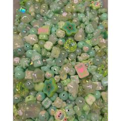 [DIY] GREEN SHINY BEADS HẠT XANH LÁ LẤP LÁNH TỔNG HỢP CHARM CHAIN DIY DRAFTING HANDMADE 778243