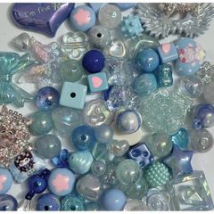 [DIY] SHINY BLUE BLING BEADS HẠT XANH LẤP LÁNH CHARM CHAIN DIY HANDMADE DRAFTING 778253