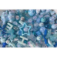 [DIY] SHINY BLUE BLING BEADS HẠT XANH LẤP LÁNH CHARM CHAIN DIY HANDMADE DRAFTING 778253
