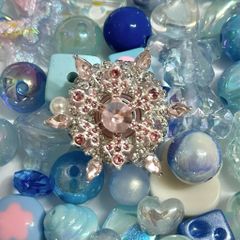 [DIY] SHINY BLUE BLING BEADS HẠT XANH LẤP LÁNH CHARM CHAIN DIY HANDMADE DRAFTING 778253