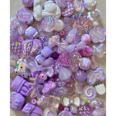 [DIY] PURPLE SHINY BEADS HẠT TÍM LẤP LÁNH CHARM CHAIN DIY DRAFTING HANDMADE 778271