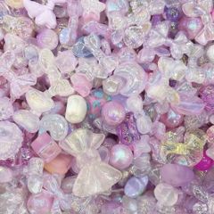 [DIY] PURPLE SHINY BEADS HẠT TÍM LẤP LÁNH CHARM CHAIN DIY DRAFTING HANDMADE 778271