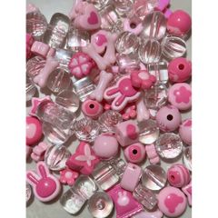 [DIY] SHINING BLING PINK BEADS HẠT PINKY LẤP LÁNH BIG BEADS DIY HANDMADE CHARM CHAIN DRAFTING 778280