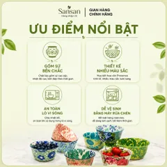 Bộ 10 Bát Gốm Sứ Provence 12cm Certified International - An Toàn Lò Vi Sóng, Máy Rửa Chén, Đựng Cơm, Súp, Tráng Miệng