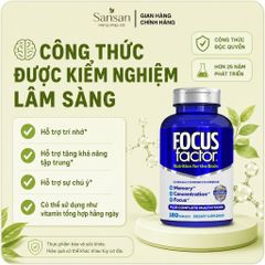 Focus Factor Original Hỗ Trợ Trí Nhớ & Tăng Cường Tập Trung - Vitamin Não Bộ Đa Dưỡng Chất - Nội địa Mỹ