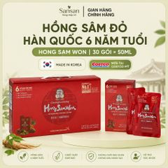 Nước Hồng Sâm Đỏ CheongKwanJang Hong Sam Won 6 Năm Tuổi 30 Gói x 50ml, Made in Korea, Mua Tại Costco Mỹ