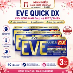 VIÊN UỐNG GIẢM ĐAU HẠ SỐT  EVE QUICK - NỘI ĐỊA NHẬT BẢN