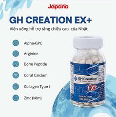 Viên Dinh Dưỡng GH Creation EX+ Nhật Bản 270 Viên - Hỗ Trợ Tăng Trưởng Chiều Cao, Chăm Sóc Xương Khớp