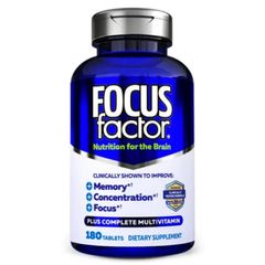 Viên uống dinh dưỡng cho não bộ Focus Factor Nutrition for the Brain 180 viên - Tăng cường trí nhớ - Giảm tải stress - Cải thiện chức năng hệ thần kinh - S/P Chuẩn Mỹ