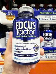 Viên uống dinh dưỡng cho não bộ Focus Factor Nutrition for the Brain 180 viên - Tăng cường trí nhớ - Giảm tải stress - Cải thiện chức năng hệ thần kinh - S/P Chuẩn Mỹ