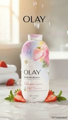 Gel tắm Olay dâu & Bạc hà dưỡng da mềm mịn 650ml - Mẫu mới thơm mát, giá hời 💸