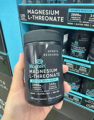 Magnesium L-Threonate Sports Research hỗ trợ trí não 135 viên - Hàng chuẩn giá tốt ⚡