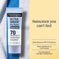 Kem chống nắng Neutrogena Ultra Sheer Dry-Touch Sunscreen Lotion Broad Spectrum SPF 70, 3 fl oz