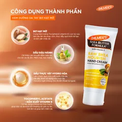 Kem dưỡng da tay (bơ hạt mỡ và vitamin E) - Palmer's Shea Butter Formula Raw Shea Nourish Hand Cream 60g