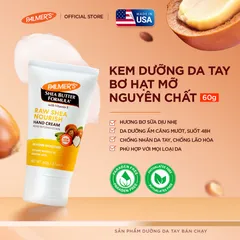 Kem dưỡng da tay (bơ hạt mỡ và vitamin E) - Palmer's Shea Butter Formula Raw Shea Nourish Hand Cream 60g