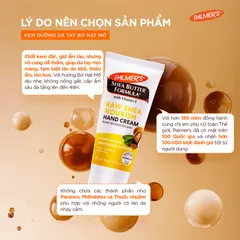 Kem dưỡng da tay (bơ hạt mỡ và vitamin E) - Palmer's Shea Butter Formula Raw Shea Nourish Hand Cream 60g