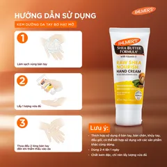 Kem dưỡng ẩm phục hồi da tay khô ráp và nứt nẻ - Palmer's Shea Butter Formula Raw Shea Nourish Hand Cream 96g