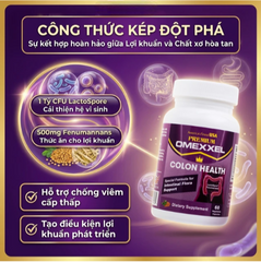 Viên uống bổ sung lợi khuẩn, hỗ trợ giảm rối loạn tiêu hóa Premium Omexxel Colon Health (60 viên)
