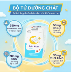 Bột hòa tan hỗ trợ trẻ giảm quấy khóc, giúp trẻ ngủ ngon, tăng cường tiêu hóa Soki Tium Baby (12 gói x 3g)