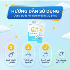 Bột hòa tan hỗ trợ trẻ giảm quấy khóc, giúp trẻ ngủ ngon, tăng cường tiêu hóa Soki Tium Baby (12 gói x 3g)