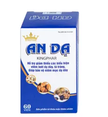 Viên uống hỗ trợ giảm axit dịch vị, giảm viêm loét dạ dày, tá tràng An Dạ Kingphar (60 viên)