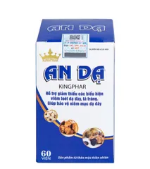 Viên uống hỗ trợ giảm axit dịch vị, giảm viêm loét dạ dày, tá tràng An Dạ Kingphar (60 viên)
