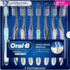 SET BÀN CHẢI ĐÁNH RĂNG ORAL-B  CROSS ACTION Mỹ 8 CÂY– BẢO VỆ RĂNG NƯỚU TỐI ƯU ✨🦷 778726