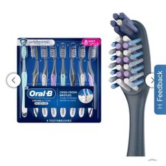 SET BÀN CHẢI ĐÁNH RĂNG ORAL-B  CROSS ACTION Mỹ 8 CÂY– BẢO VỆ RĂNG NƯỚU TỐI ƯU ✨🦷 778726