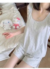 Bộ đồ ngủ, bộ đồ mặc nhà dành cho nữ có miếng đệm ngực mát mẻ