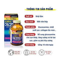 Viên Uống Glucosamine Orihiro 1500mg Nhật Bản 950 Viên - Hỗ Trợ Xương Khớp, Giảm Đau Nhức Khớp, Bổ Sung Dịch Khớp, Tăng Cường Vận Động