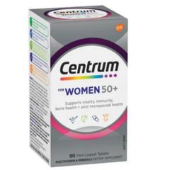 Centrum for Women's 50+ 90 viên - Bù đắp sự thiếu hụt vi chất do lão hóa - Ngăn ngừa loãng xương & Tăng cường miễn dịch - S/P Chuẩn Úc