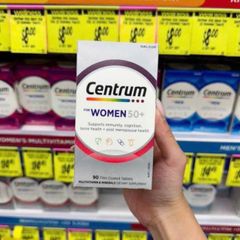 Centrum for Women's 50+ 90 viên - Bù đắp sự thiếu hụt vi chất do lão hóa - Ngăn ngừa loãng xương & Tăng cường miễn dịch - S/P Chuẩn Úc