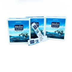 Muối Biển Xanh Tâm Việt Dùng Để Vệ Sinh Răng, Miệng, Họng, Vệ Sinh Vết Thương - Hộp 20 Gói