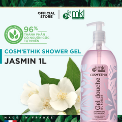 Sữa tắm dưỡng ẩm hương nhài của Pháp - MKL Green Nature Cosméthik Gel Douche Surgras Jasmin Bio du Maroc 1L