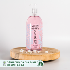 Sữa tắm dưỡng ẩm hương nhài của Pháp - MKL Green Nature Cosméthik Gel Douche Surgras Jasmin Bio du Maroc 1L