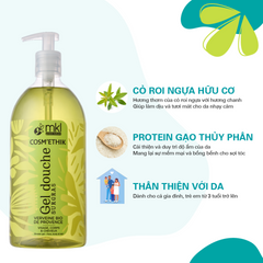 Sữa tắm dưỡng ẩm, mang lại cảm giác tươi mát (Pháp) - MKL Green Nature Cosméthik Gel Douche Surgras Verveine Bio de Provence 1L