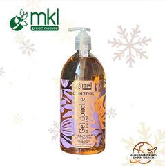 Sữa tắm dưỡng ẩm hương đào (Pháp) - MKL Green Nature Cosméthik Gel Douche Surgras Pêche Blanche Bio de Provence 1L