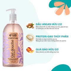 Sữa tắm dưỡng ẩm hương đào (Pháp) - MKL Green Nature Cosméthik Gel Douche Surgras Pêche Blanche Bio de Provence 1L