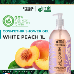 Sữa tắm dưỡng ẩm hương đào (Pháp) - MKL Green Nature Cosméthik Gel Douche Surgras Pêche Blanche Bio de Provence 1L