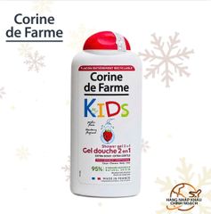 Gel tắm và gội cho bé hương dâu (Pháp) - Corine de Farme Shower Gel 2 in 1 Strawberry 300ml