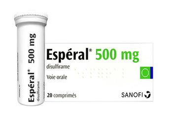Viên uống cai rượu bia Esperal 500mg Pháp giảm nghiện rượu giúp giảm tác hại của rượu và bỏ rượu dần dần giảm nhu cầu uống rượu Hộp 20 viên