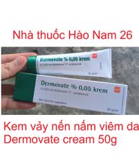 Kem giảm vảy nến DERMOVATE CREAM 50g viêm da dưỡng da nấm tay chân nấm ngứa á sừng tổ đỉa khô da mụn nhọt bóng nước sần sùi mụn đỏ