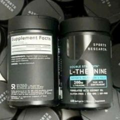 Viên uống Sports Research Double Strength L-Theanine 200 mg 150 viên - Thư giãn tinh thần - Giảm tải căng thẳng & Tăng cường trí nhớ - S/P Chuẩn Mỹ