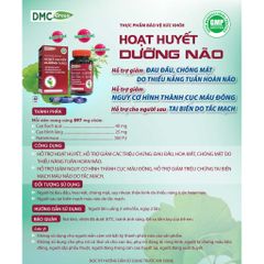 TPBVSK Viên Hoạt Huyết Dưỡng Não Domesco Giúp Tăng Tuần Hoàn Não 60 Viên/ hộp