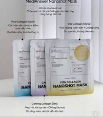 [Lẻ 1 Miếng] MediAnswer Mặt Nạ Vita Collagen 37g - Chăm Sóc Da Tươi Trẻ, Giảm Nếp Nhăn, Dưỡng Ẩm, Thích Hợp Mọi Loại Da