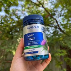Thanh lí chai bị lem date Viên uống bảo vệ và giải độc gan Wagner Liver Detox 100 viên
