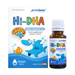 Hi - DHA - Bổ Sung DHA Cho Bé, Hỗ Trợ Tốt Cho Não Bộ Và Thị Lực Của Trẻ - Lọ 20ML - Hàng Nhập Khẩu Tây Ban Nha