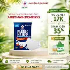 Khẩu Trang Vải 2 Lớp Fabric Mask Domesco Túi 5 Cái – Kháng Khuẩn, Hỗ Trợ Chống Tia UV