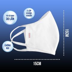Khẩu Trang Vải 2 Lớp Fabric Mask Domesco Túi 5 Cái – Kháng Khuẩn, Hỗ Trợ Chống Tia UV